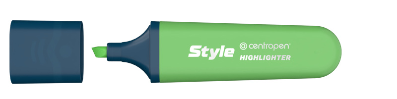 Zvýrazňovač Centropen 6252 zelená pastelově, plochý CENTROPEN, a.s.
