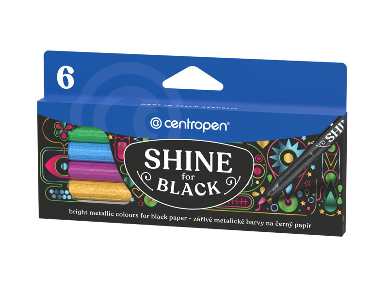 Popisovač CENTROPEN 2590/6 SHINE 4 BLACK CENTROPEN, a.s.
