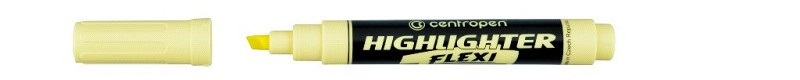 Zvýrazňovač Centropen 8542 Flexi, žlutý pastelově CENTROPEN, a.s.