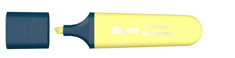 Zvýrazňovač Centropen 6252 žlutý pastelově, plochý CENTROPEN, a.s.