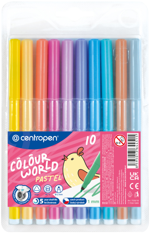 Centropen Colour World Pastel 7550 10 ks