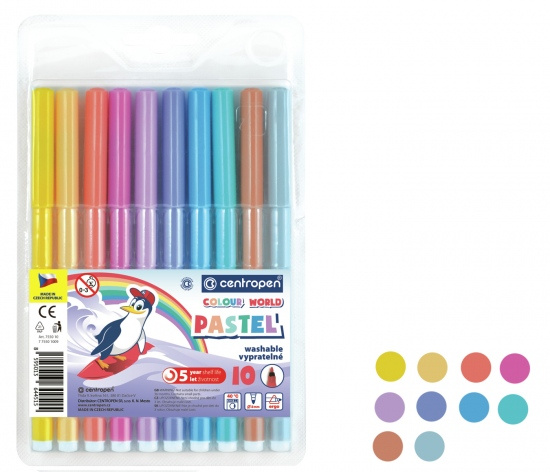 Centropen Colour World Pastel 7550 10 ks