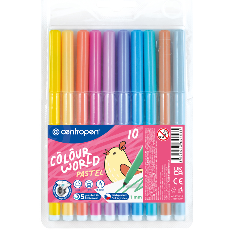 Centropen Colour World Pastel 7550 10 ks