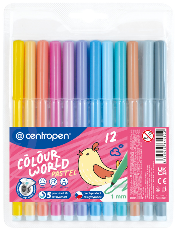 Centropen Colour World Pastel 7550 12 ks