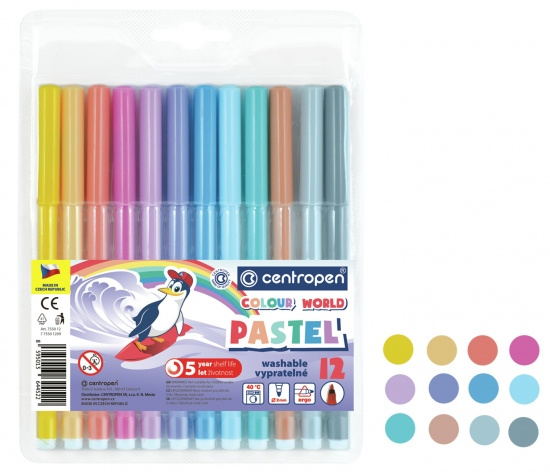 Centropen Colour World Pastel 7550 12 ks