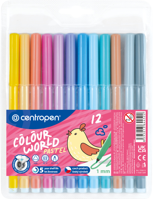 Centropen Colour World Pastel 7550 12 ks