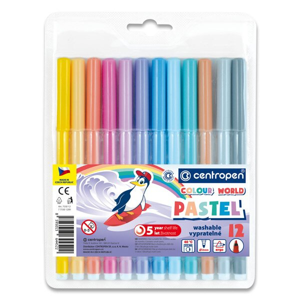 Centropen Colour World Pastel 7550 12 ks