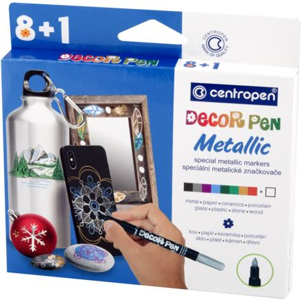 Popisovač CENTROPEN 2737/8+1 DECORPEN METALLIC CENTROPEN, a.s.