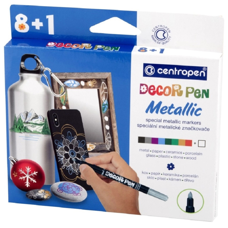 Popisovač CENTROPEN 2737/8+1 DECORPEN METALLIC CENTROPEN, a.s.
