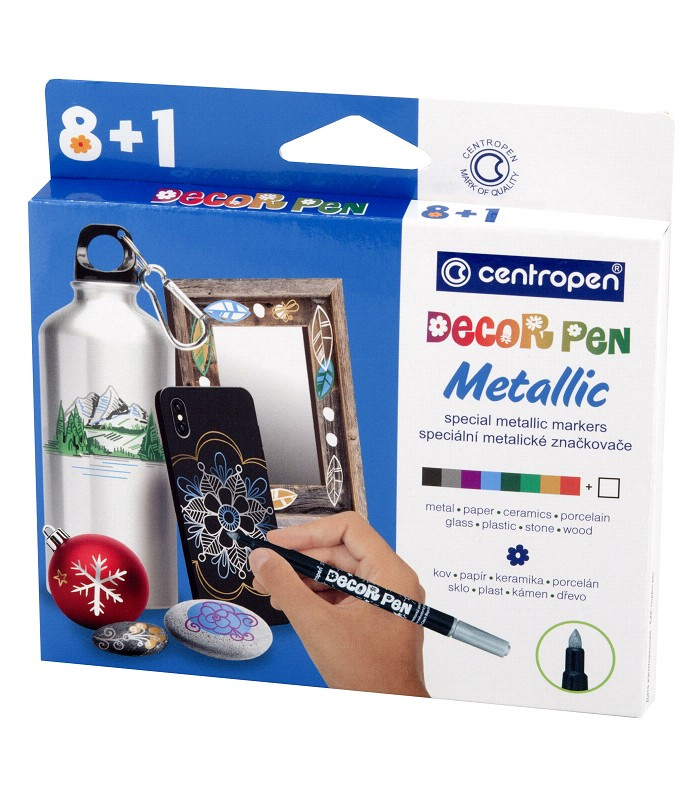 Popisovač CENTROPEN 2737/8+1 DECORPEN METALLIC CENTROPEN, a.s.