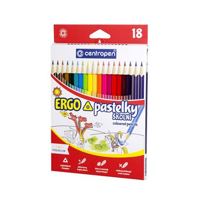 Centropen Pastelky 18 barev  trojhranné