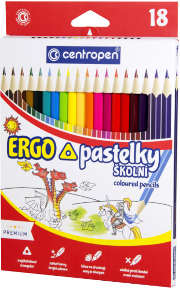 Centropen Pastelky 18 barev  trojhranné