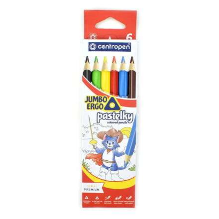 Pastelky Centropen 6 barev JUMBO trojhranné