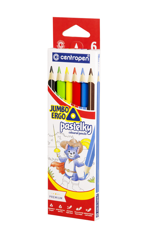 Pastelky Centropen 6 barev JUMBO trojhranné