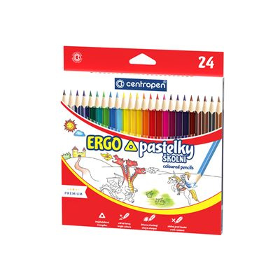 Centropen pastelky 9521 trojhranné - 24 ks