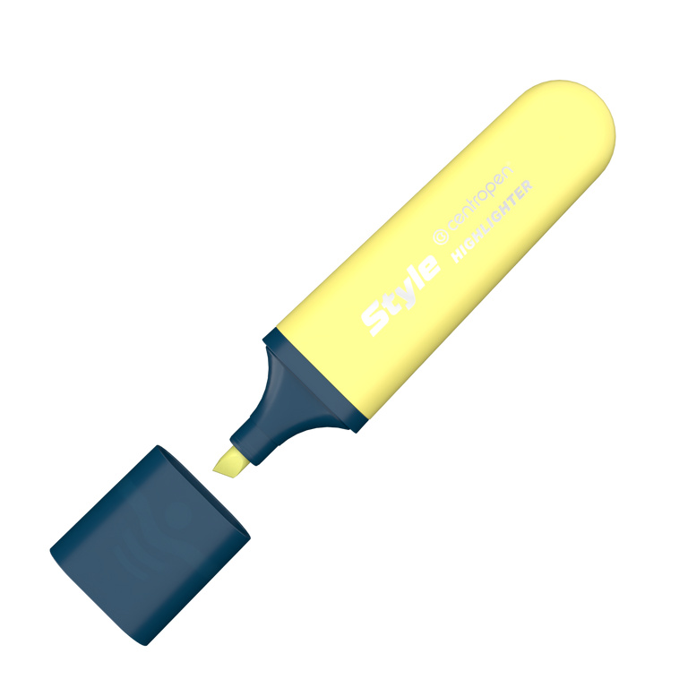 Zvýrazňovač Centropen 6252 STYLE SOFT - žlutý