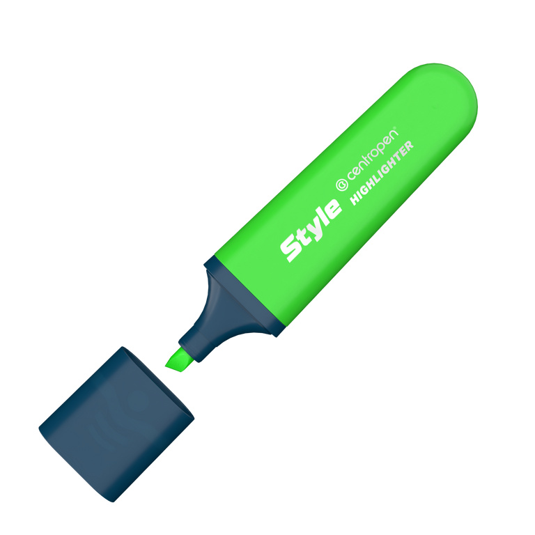 Zvýrazňovač Centropen 6252 STYLE FLUO - zelený