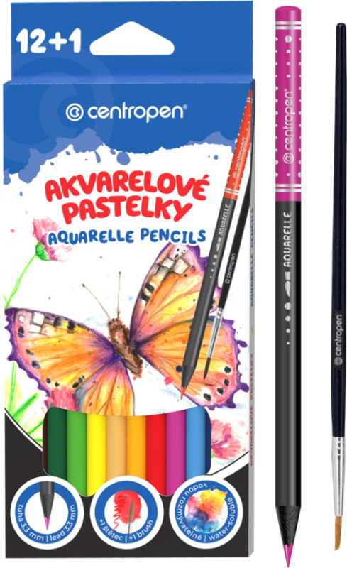 Pastelky akvarelové CENTROPEN 9523/12+1 sada CENTROPEN, a.s.
