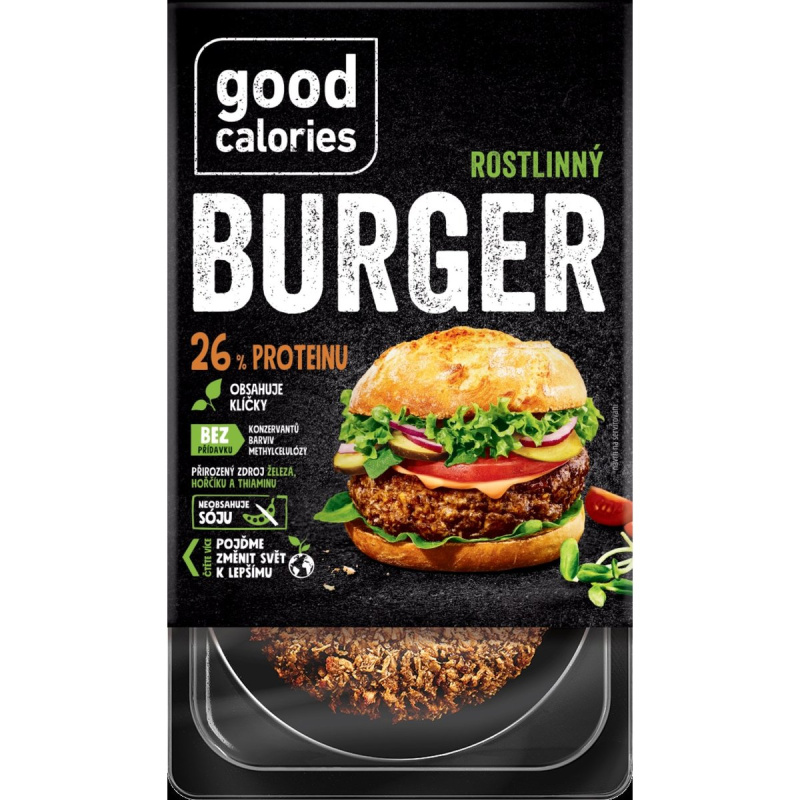 Good Calories Rostlinný burger, 2 ks