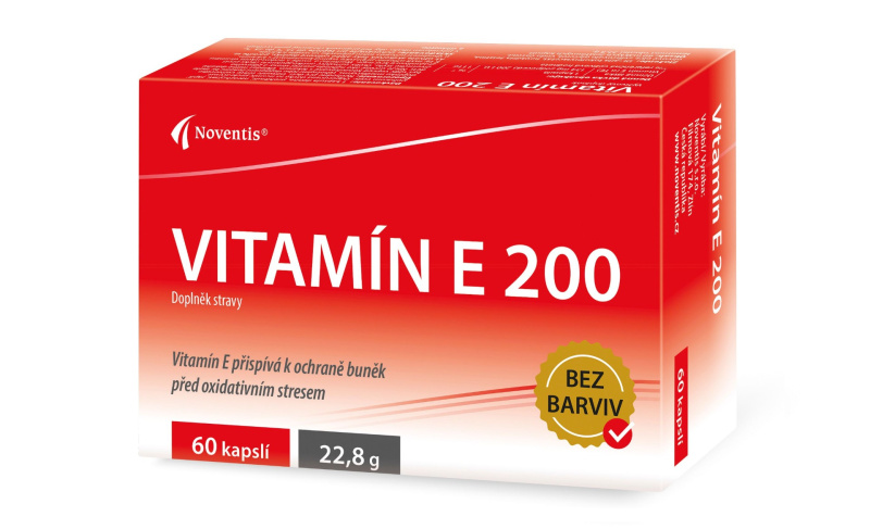 NOVENTIS Vitamin E 200 60 kapslí