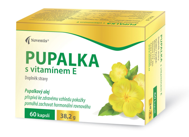 NOVENTIS Pupalka s vitamínem E 60 kapslí