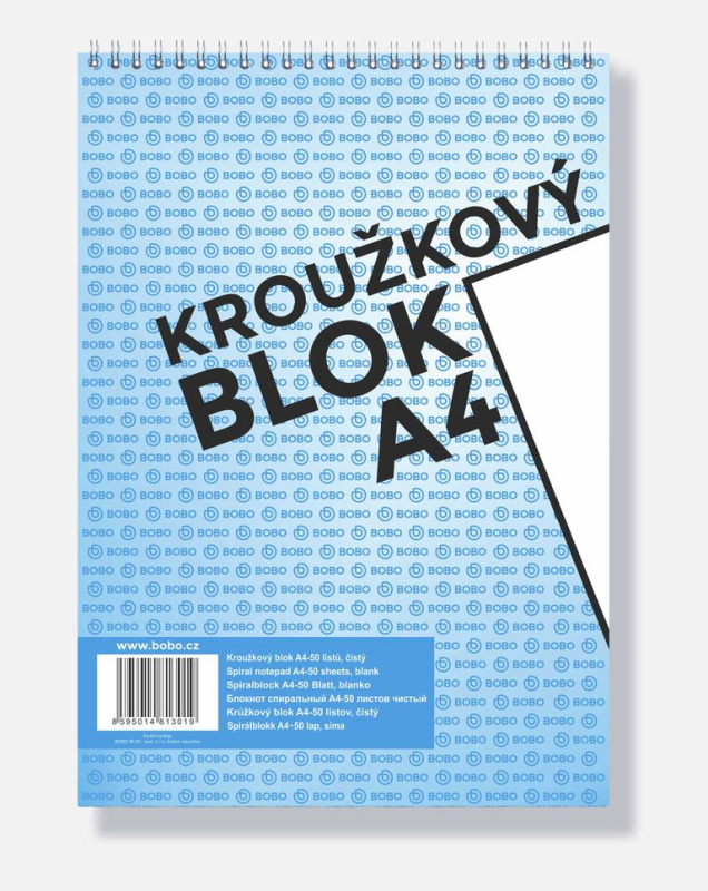 Bobo blok - kroužkový blok - A4, 50 l., čistý