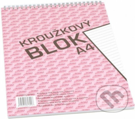 Bobo blok - kroužkový blok - A4, 50 l., linkovaný
