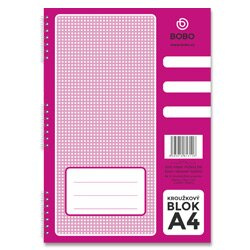 BoBo Blok s boční vazbou A4, linkovaný, 50 listů
