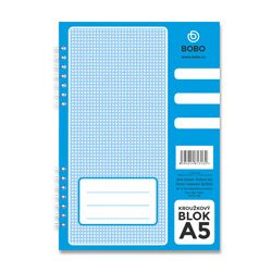 BoBo Blok s boční vazbou A5, čistý, 50 listů