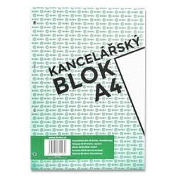 Bobo blok - lepený blok, děrovaný - A4, 50 l., čtverečkovaný