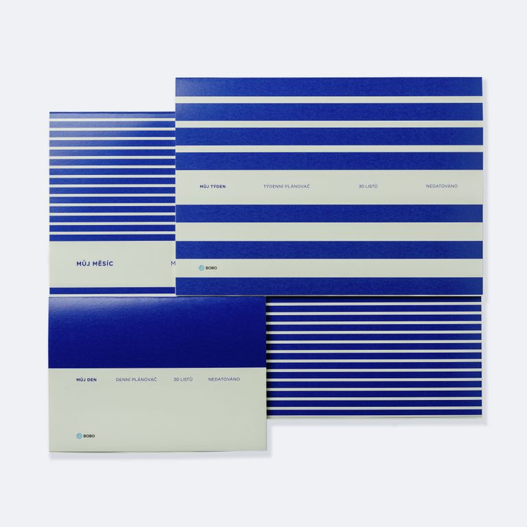 Nedatovaný plánovač - set 4 (denní A5, týdenní A4 na šířku, měsíční A3)