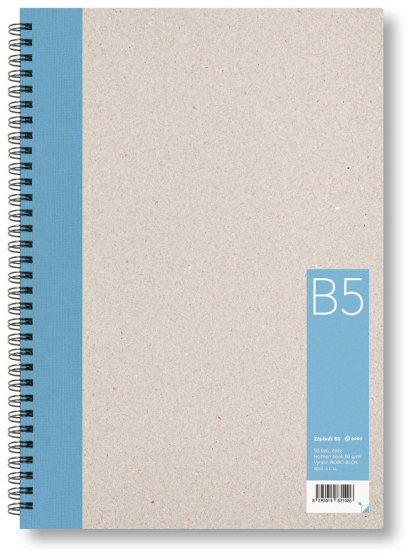 Bobo blok - kroužkový blok - B5, 50 l., čistý