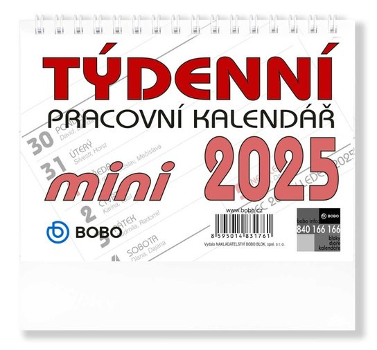 Pracovní kalendář 2025 Mini - stolní kalendář -  Autor Neuveden