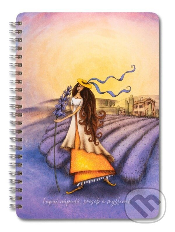 Kroužkový blok LEVANDULE A5 linka 50 listů -  Autor Neuveden