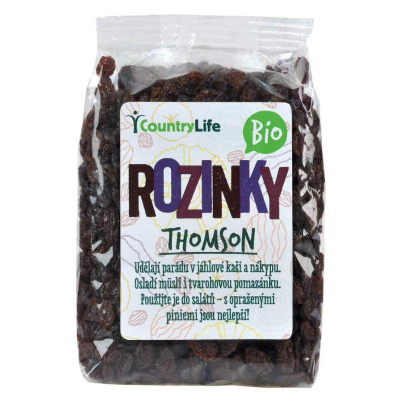 COUNTRY LIFE Rozinky Thomson 500 g BIO