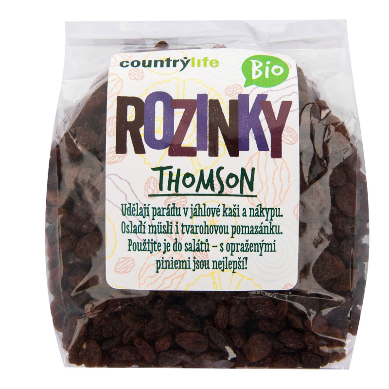 COUNTRY LIFE Rozinky Thomson 500 g BIO