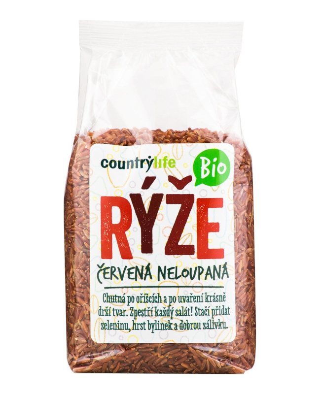 COUNTRY LIFE Rýže červená neloupaná 500 g BIO