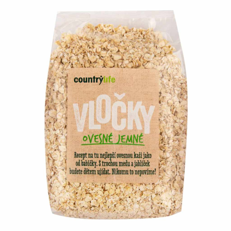 Country Life Vločky ovesné jemné 500 g