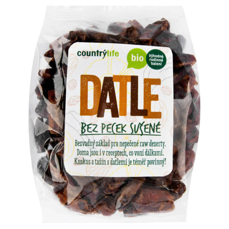 COUNTRY LIFE Datle sušené bez pecek BIO 500 g