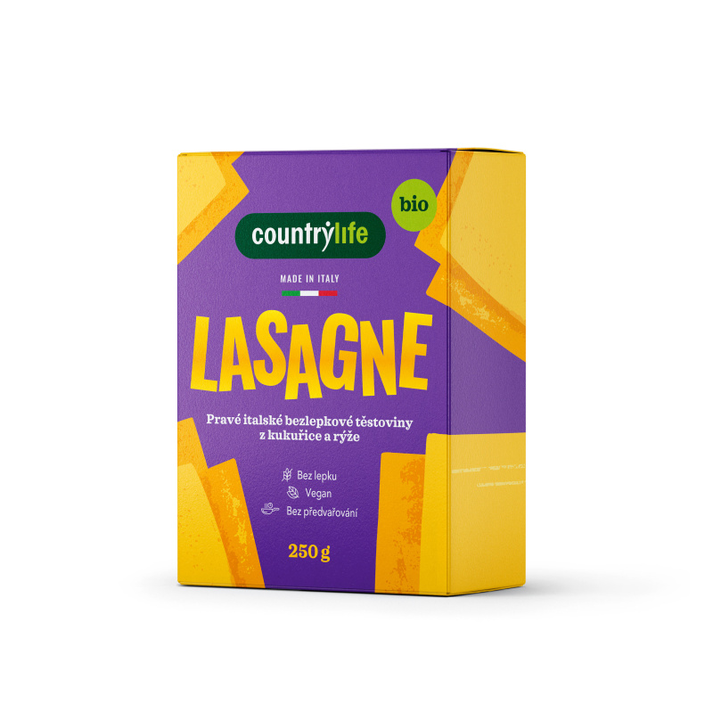 Country Life Lasagne kukuřično-rýžové BIO 250 g