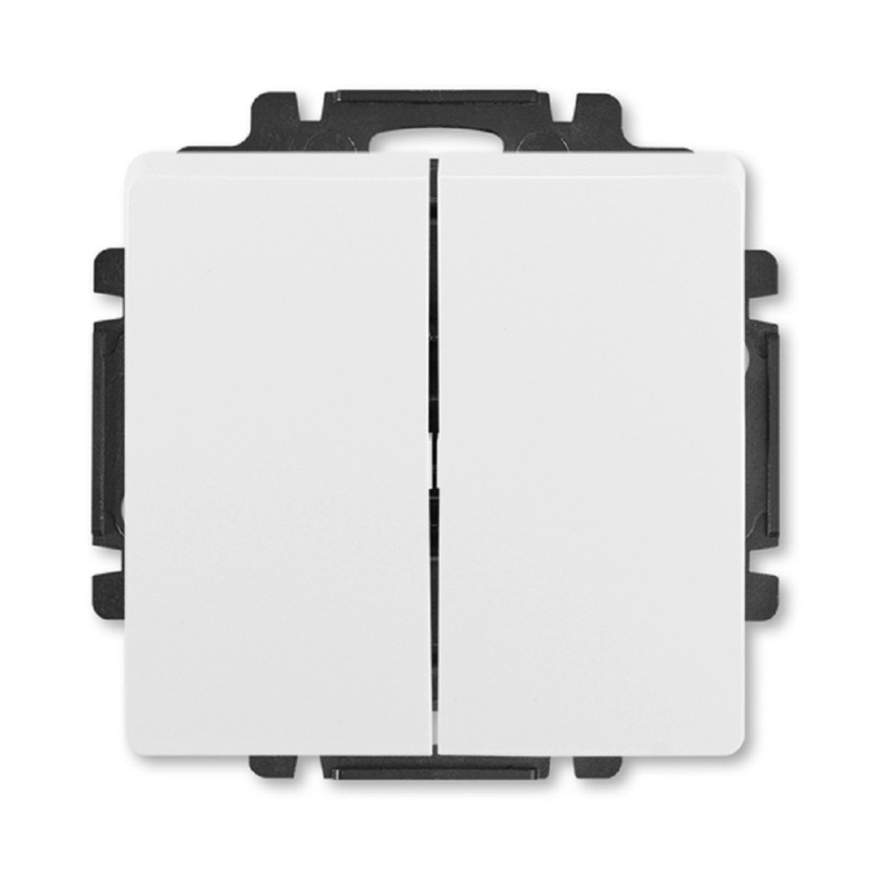 Přepínač střídavý dvojitý řazení 6+6 ABB Swing jasně bílá