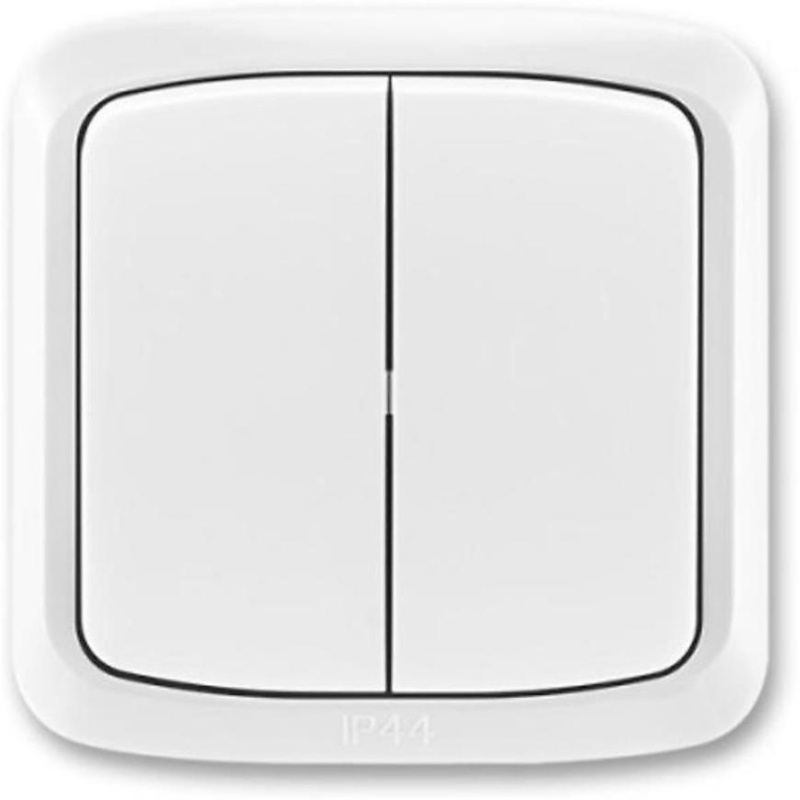 Přepínač sériový kompletní řazení 5 ABB Tango bílá