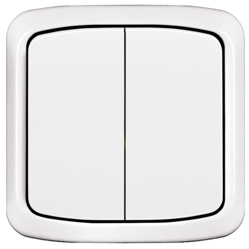 Přepínač sériový kompletní řazení 5 ABB Tango bílá