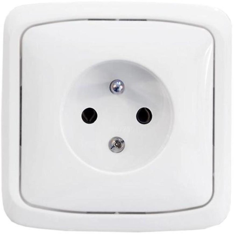 Zásuvka 230 V jednonásobná kompletní ABB Tango bílá