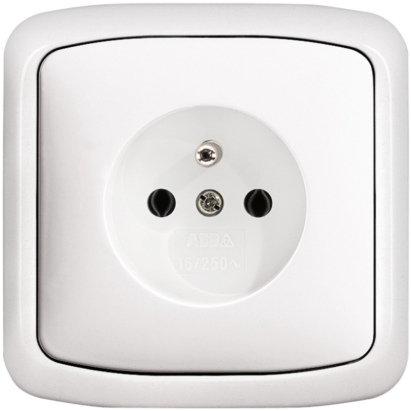 Zásuvka 230 V jednonásobná kompletní ABB Tango bílá