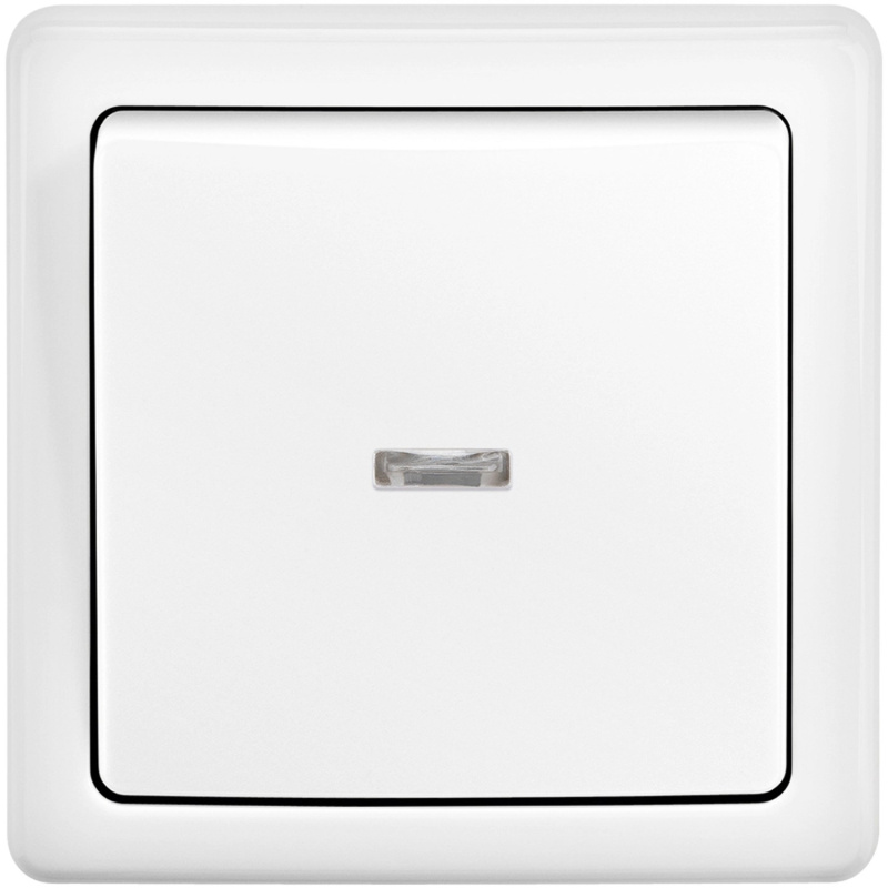 ABB Tlačítko 1/0 SWING, se signalizací, 10 A - 250 V, bílé