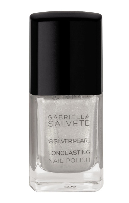 Gabriella Salvete Longlasting Enamel dlouhotrvající lak na nehty se třpytkami odstín 18 Silver Pearl 11 ml