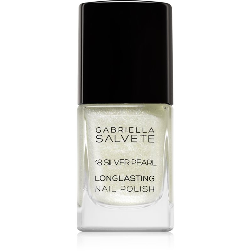 Gabriella Salvete Longlasting Enamel dlouhotrvající lak na nehty se třpytkami odstín 18 Silver Pearl 11 ml