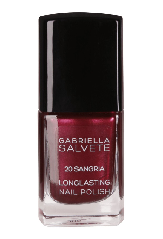 Gabriella Salvete Longlasting Enamel dlouhotrvající lak na nehty se třpytkami odstín 20 Sangria 11 ml