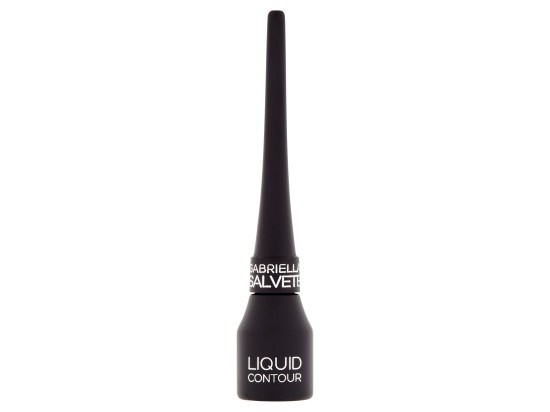 Gabriella Salvete Liquid Contour voděodolná oční linka se štětečkem odstín 01 Black 4 ml